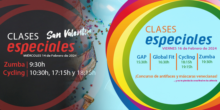Clases especiales San Valentín y Carnaval 2024
